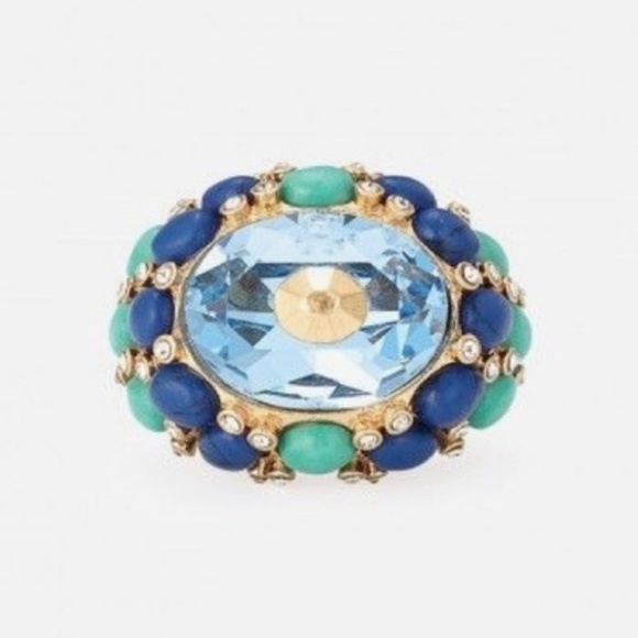 Stella&Dot Sky Blue Crystal•Cobalt•Turquoise Ring - Picture 4 of 7